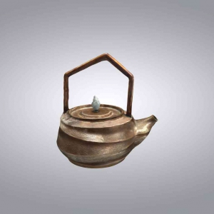 大江金工——铜包银一体茶具（茶壶）
